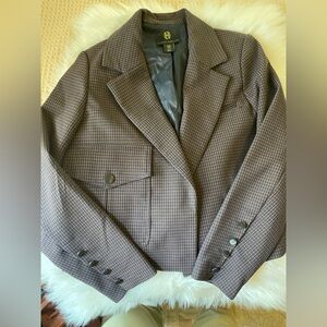 House of Harlow 1960 Brown Plaid Blazer
